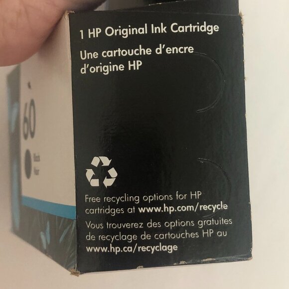 HP 60 Black Printer Ink -- NEW in Box - Picture 6 of 7